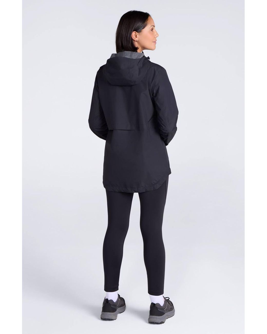 Mountain Warehouse Gray 'Aerovent' 2.5 Layer Waterproof Windproof Packable Hooded Rain Jacket