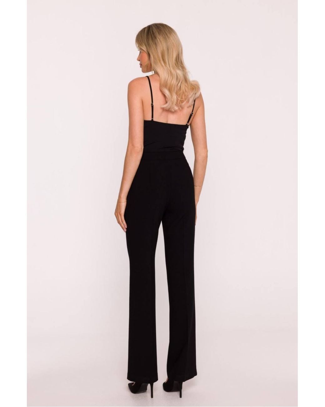 Love Lace Blue Office Viscose Lightweight Tailored Trousers