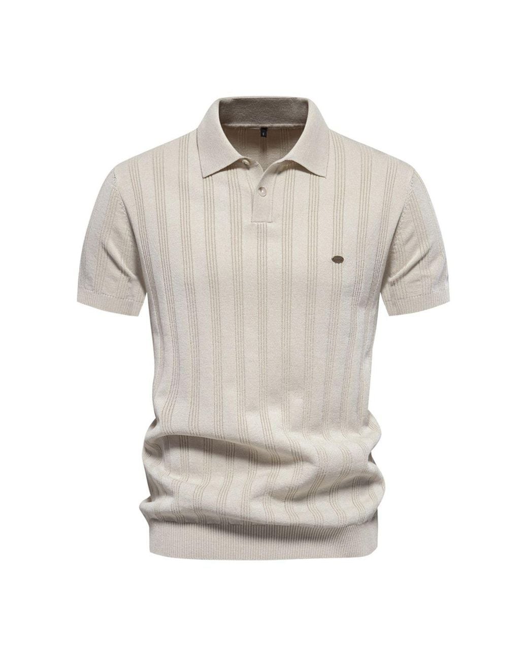 MODISHION White Plain Short Sleeve Polo Shirt for men