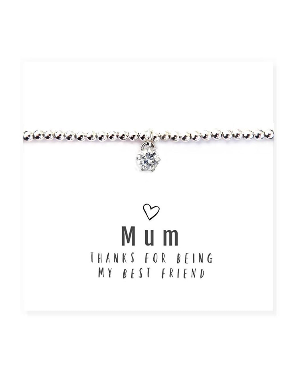 Aye Do Gifts White Mum Thanks For Being My Best Friend Beaded Bracelet