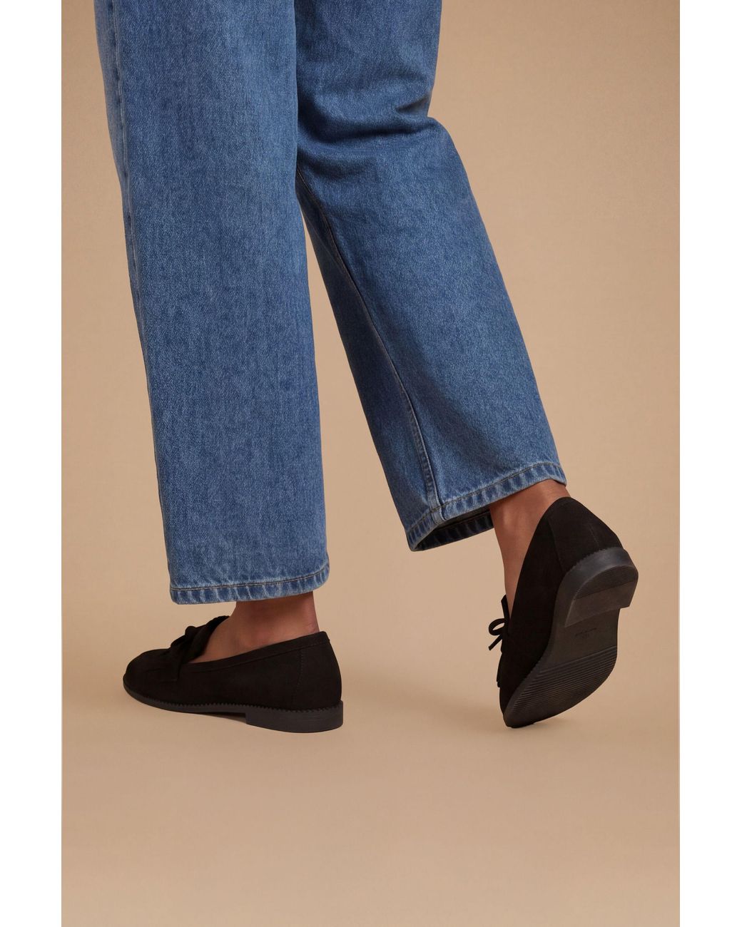 Dorothy Perkins Blue Wide Fit Loretta Tassel Loafers