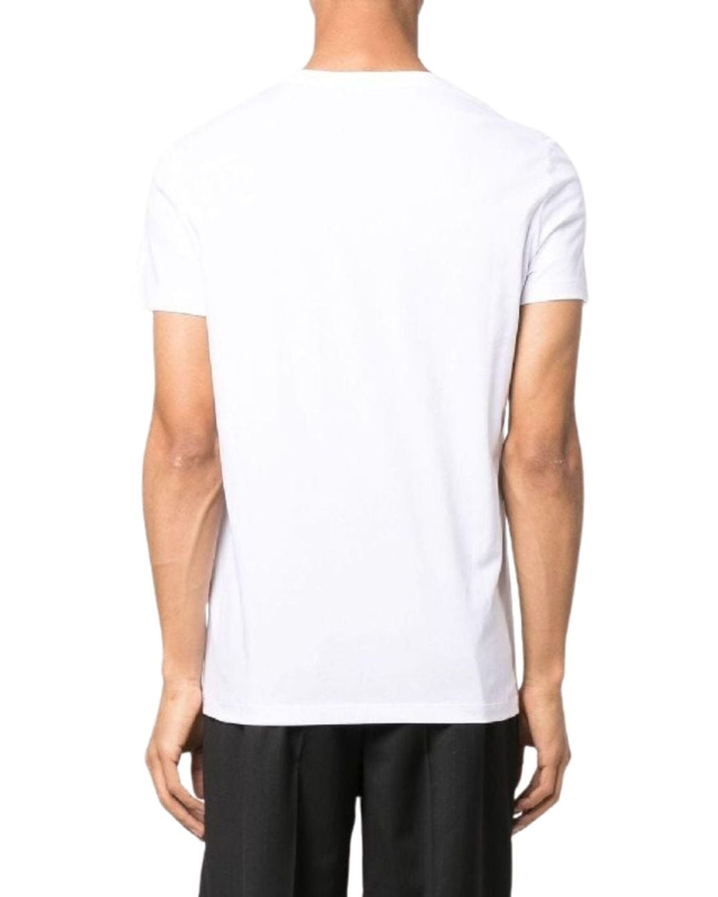 Balmain White Short Sleeve Crew T-Shirt for men