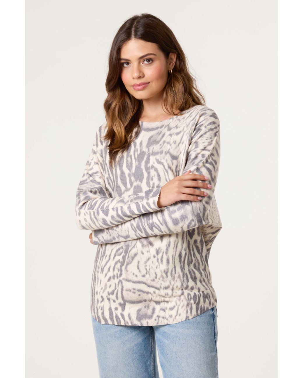 Blue Vanilla Natural Long Sleeve Round Neck Jumper