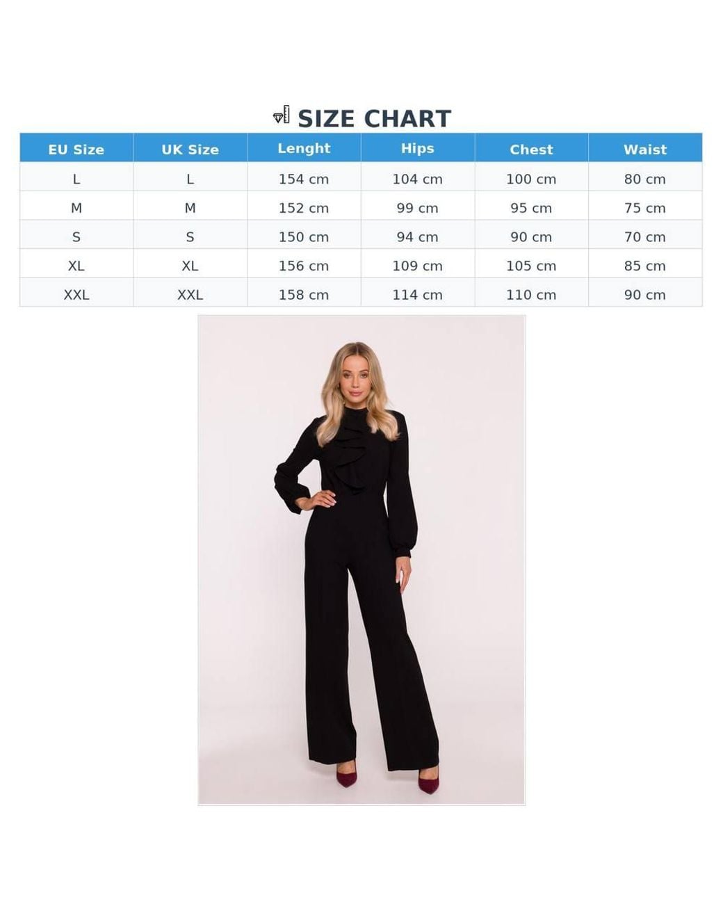 Love Lace Black Viscose Collared Long Sleeve Straight Leg Jumpsuit