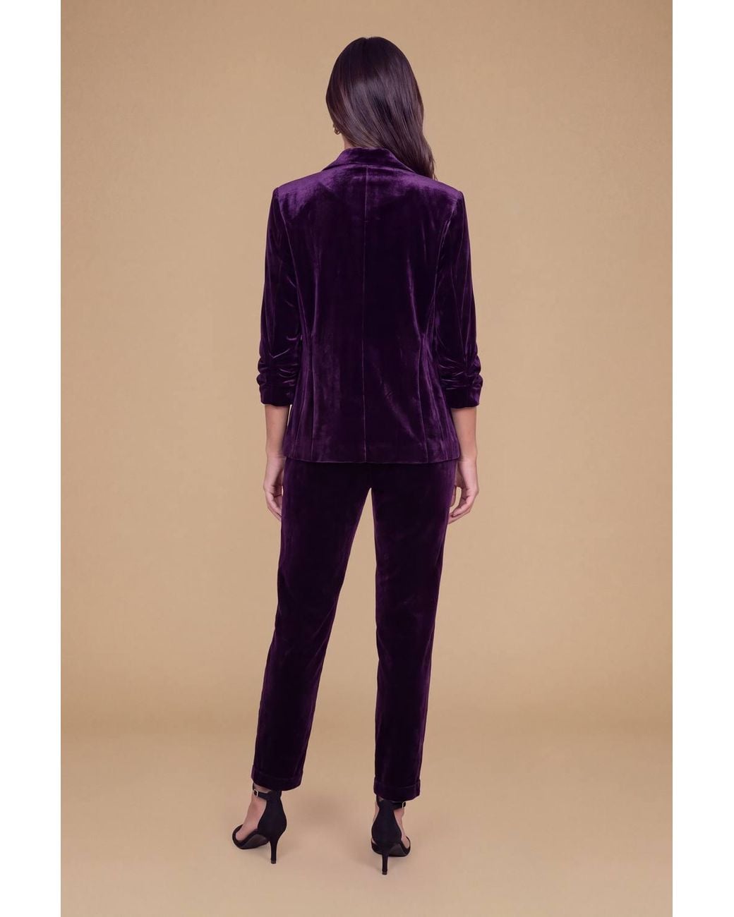 Dorothy Perkins Blue Petite Velvet Blazer