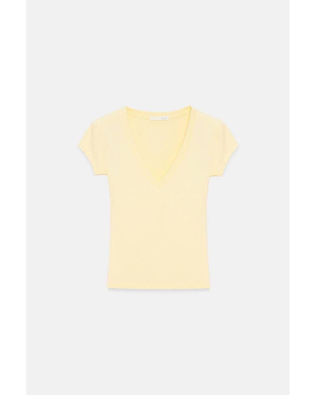 Dilvin Brown Slim Fit V-Neck Jersey Blouse