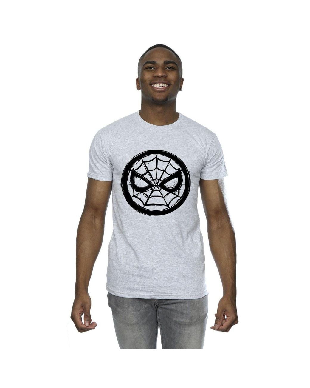 Marvel White Spider- Chest Logo T-Shirt for men