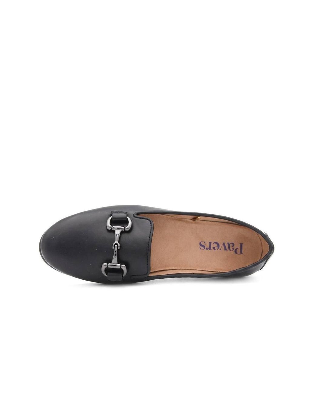 Pavers Black Elegant Wedge Loafers