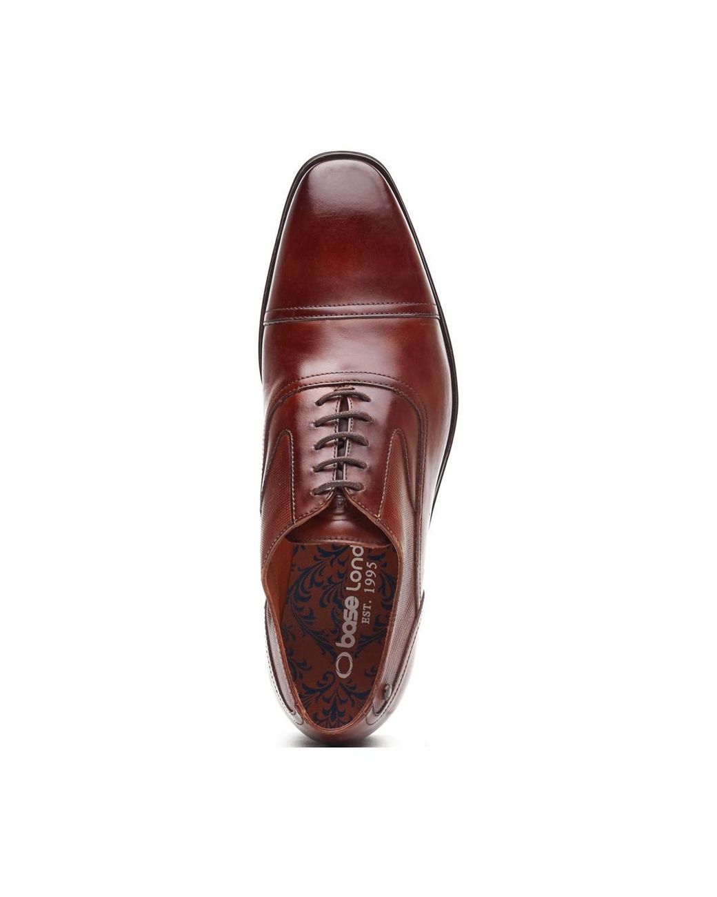 Base London Brown Portico Toe Cap Oxford Shoe for men