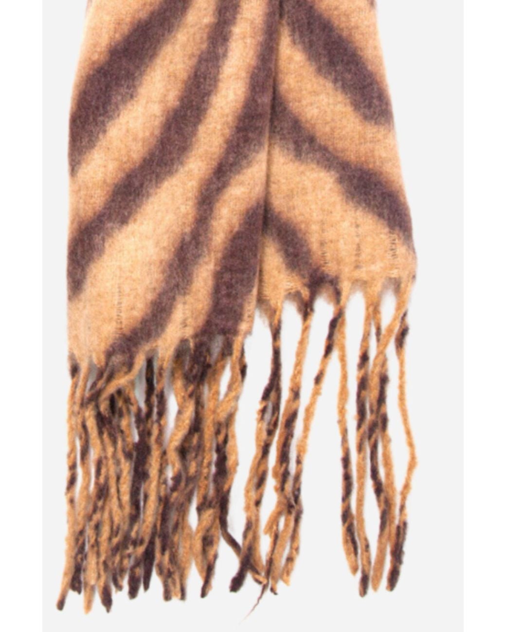 SARTA Brown Tiger Stripe Heavyweight Winter Scarf Animal Print Shawl
