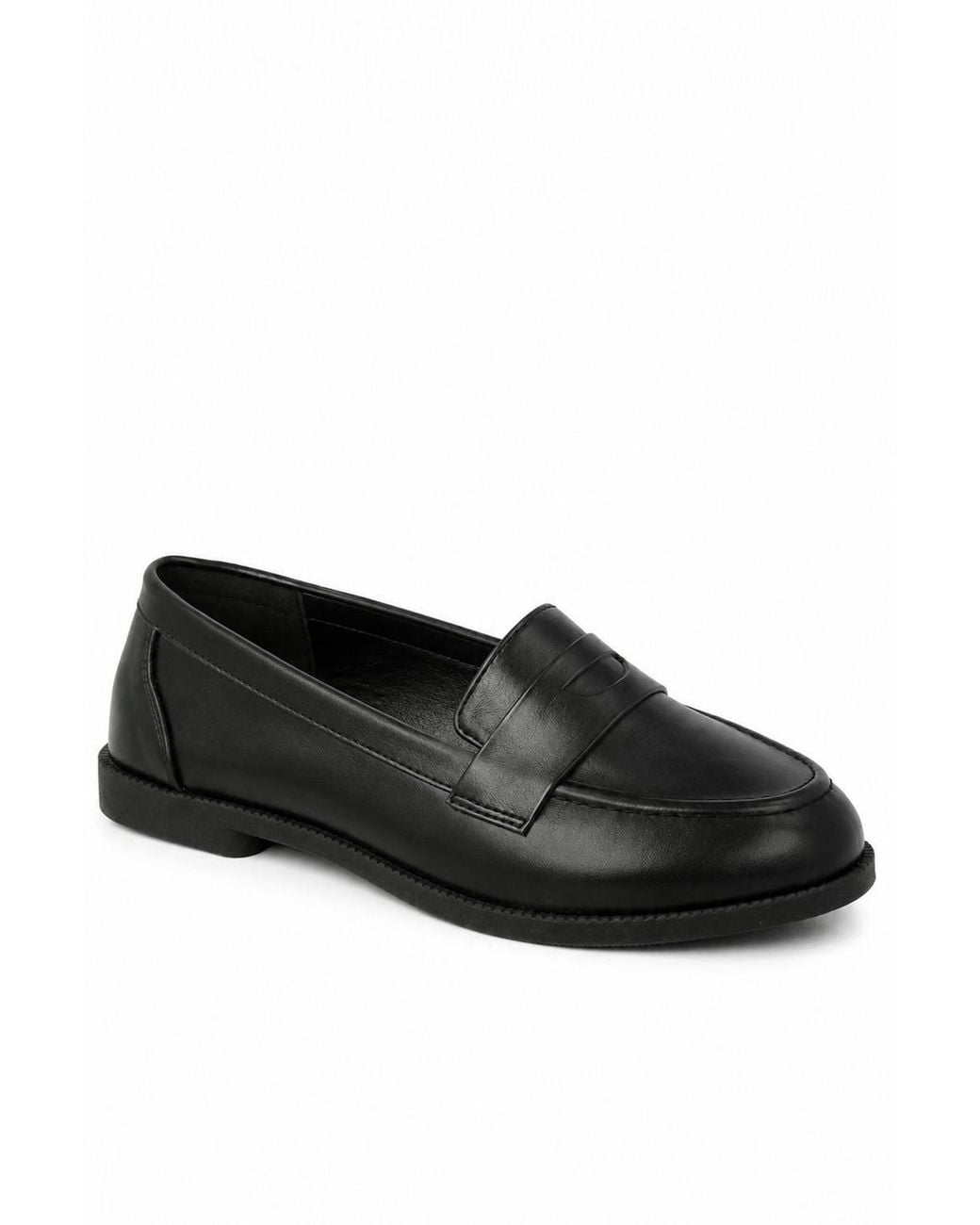 Spot on Black Ee Wide Fit Classic Loafer Shoes