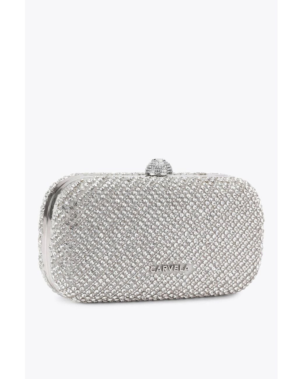 Carvela Kurt Geiger Gray 'Cecilia Hard Clutch' Bag