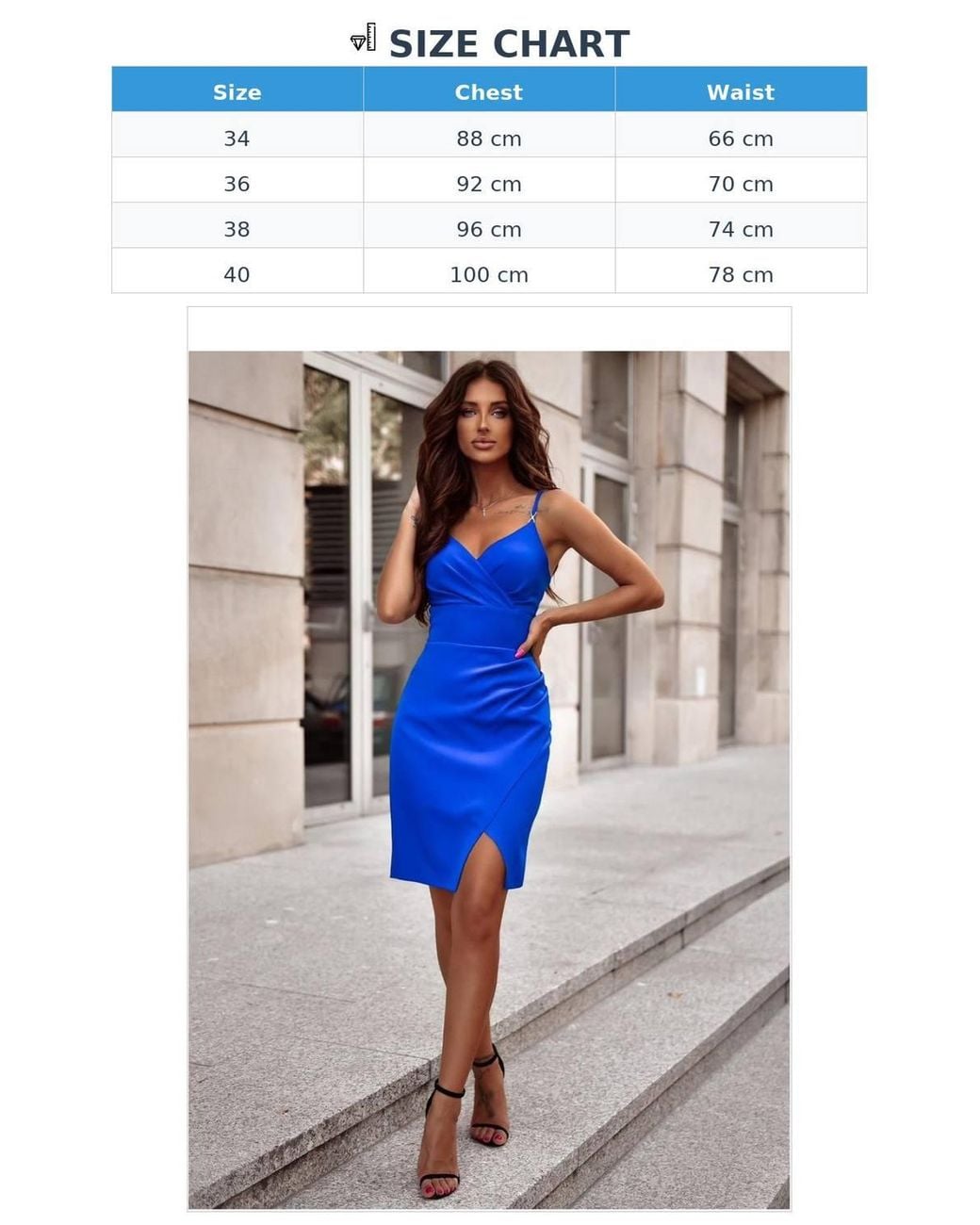 Love Lace Blue Short Wrap Fitted Dress With Hidden Zipper