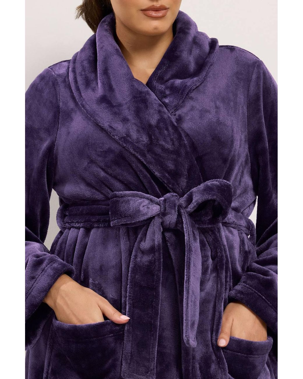 Yours Blue Luxe Dressing Gown