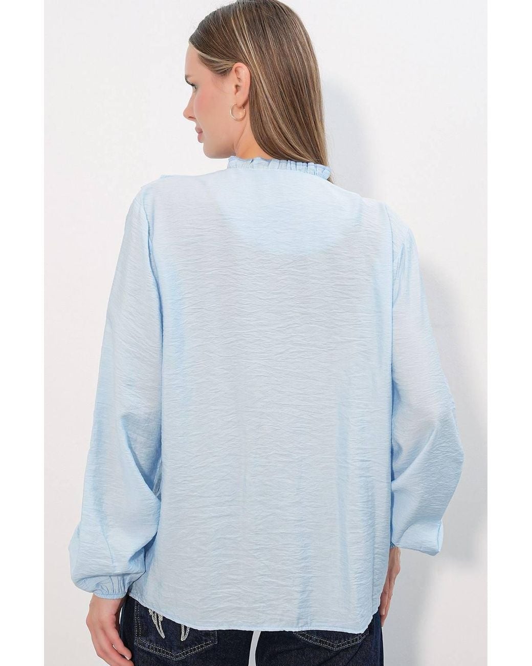 Bigdart Blue Viscose Nylon Shirt