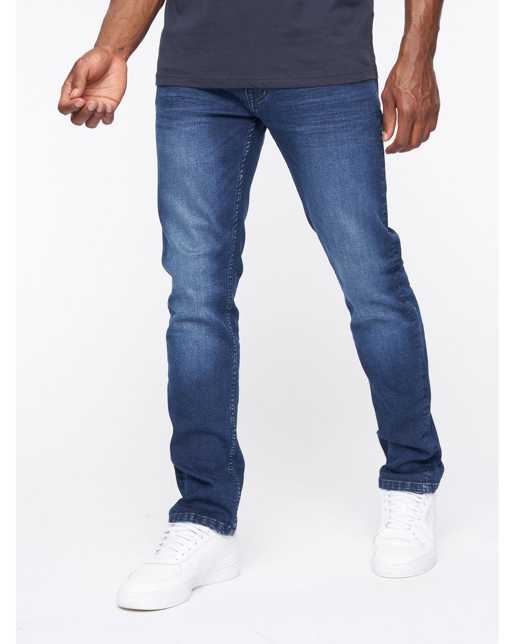 Crosshatch Blue Svelte Premium Slim-Fit Stretch Jeans for men