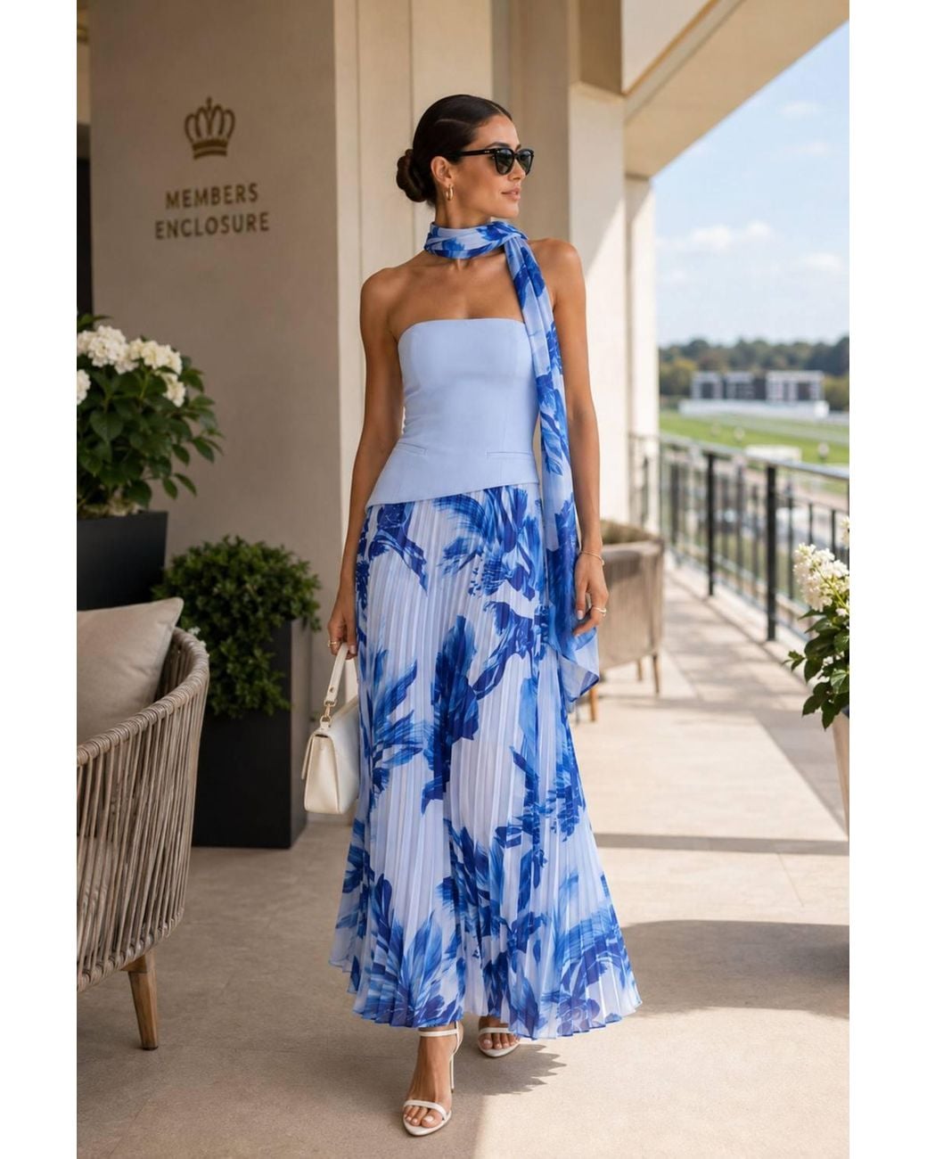 Style Cheat Blue Madelaine Bandeau Dress