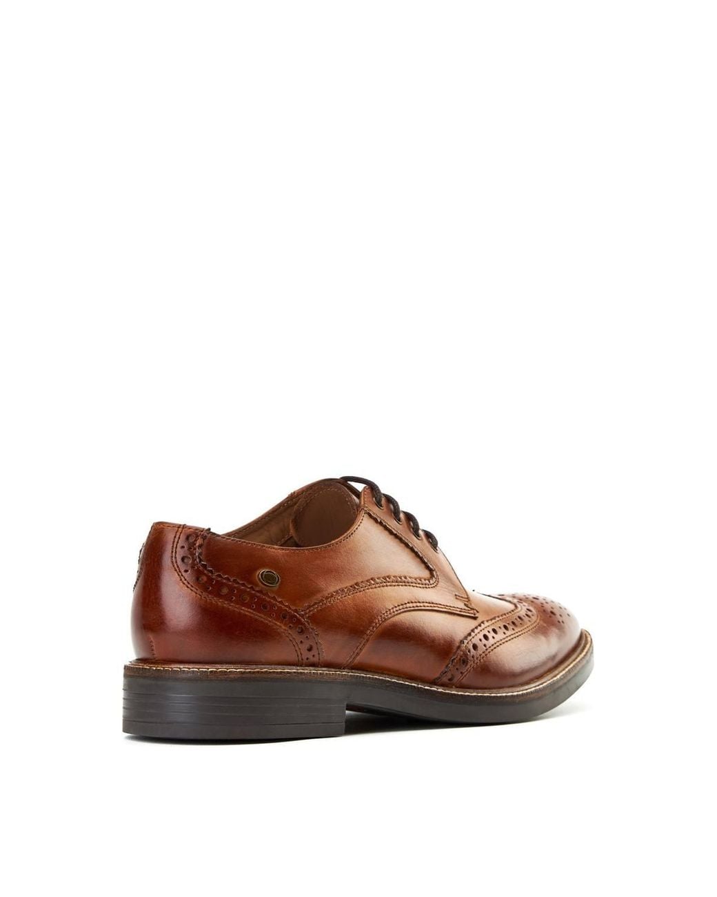 Base London Brown York Brogue Shoe for men