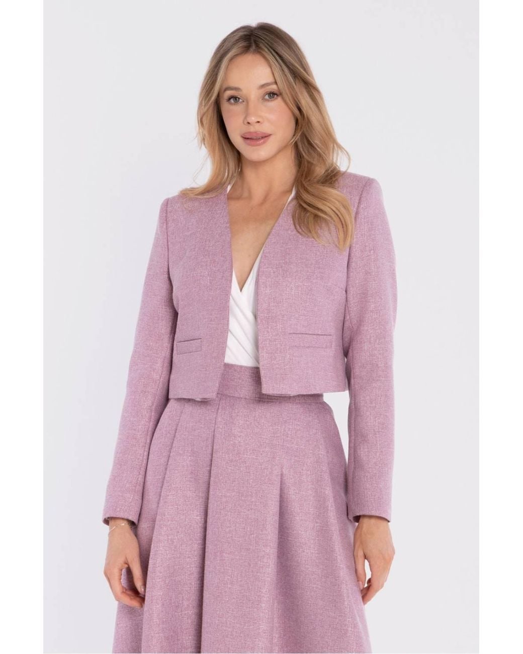 Love Lace Pink Classic Stretch Rayon Casual Jacket