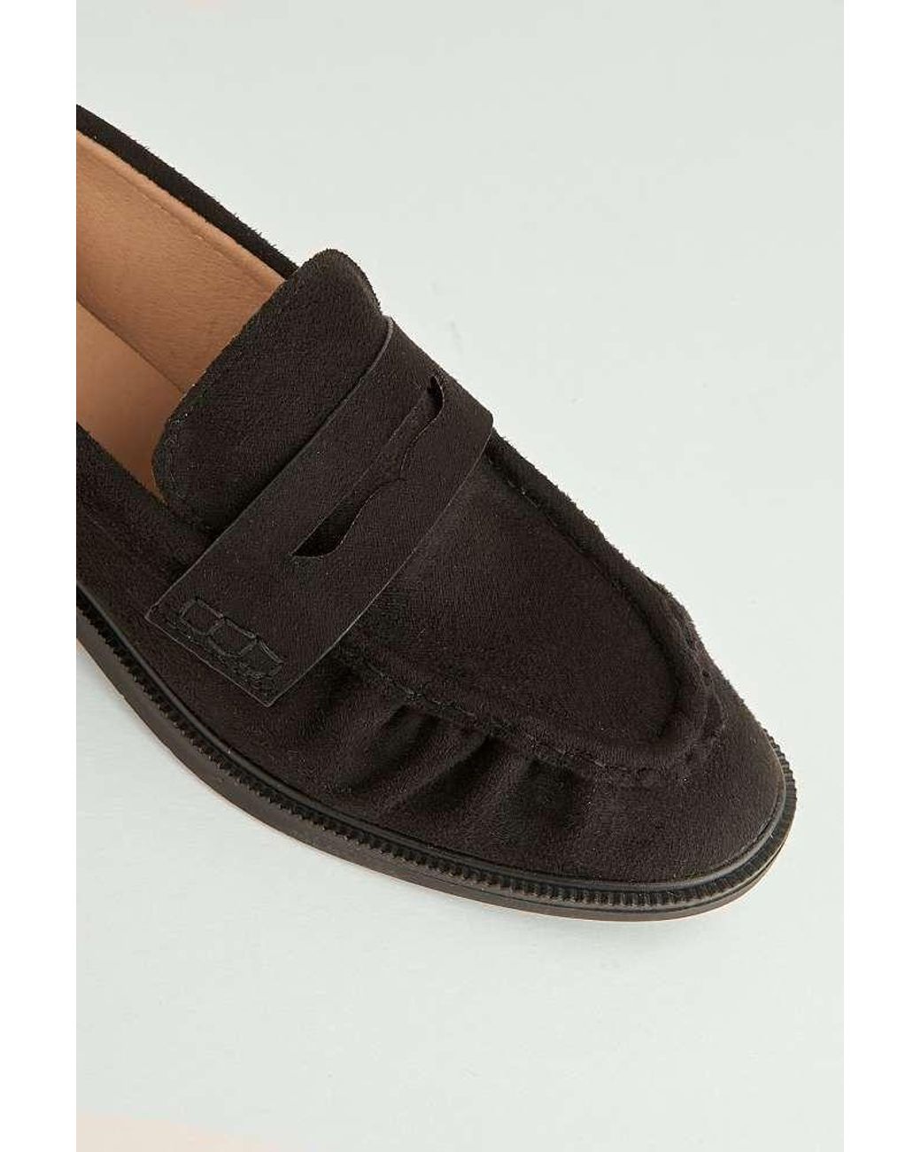 Miss Diva Black Haisley Plain Silp On Loafer With Band