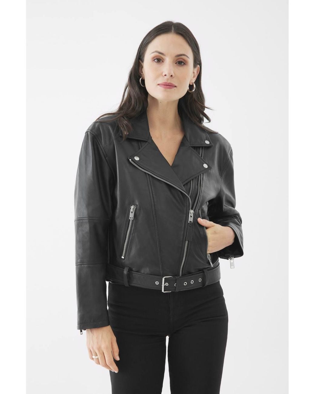 Bolongaro Trevor Black Real Leather Ada Biker Jacket
