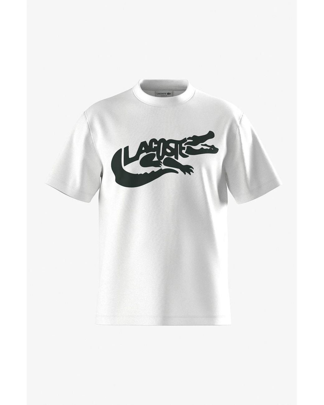 Lacoste White Print T-Shirt for men