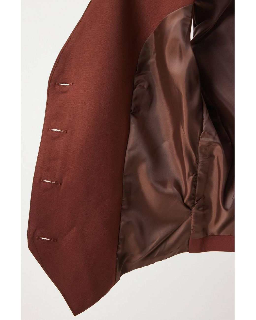 Happiness İstanbul Red Crop Button Waistcoat