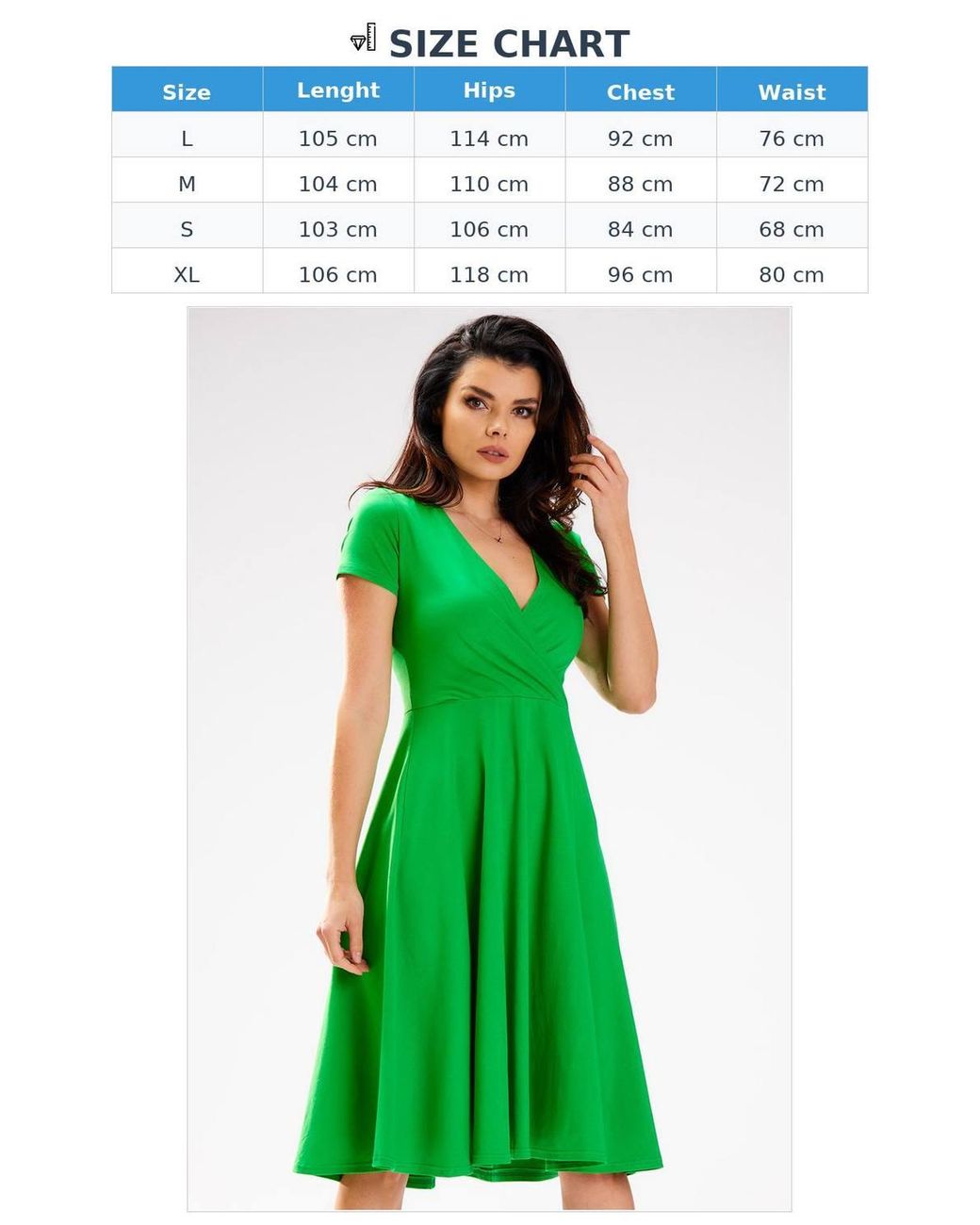 Love Lace Green Shaping Midi Wrap Dress