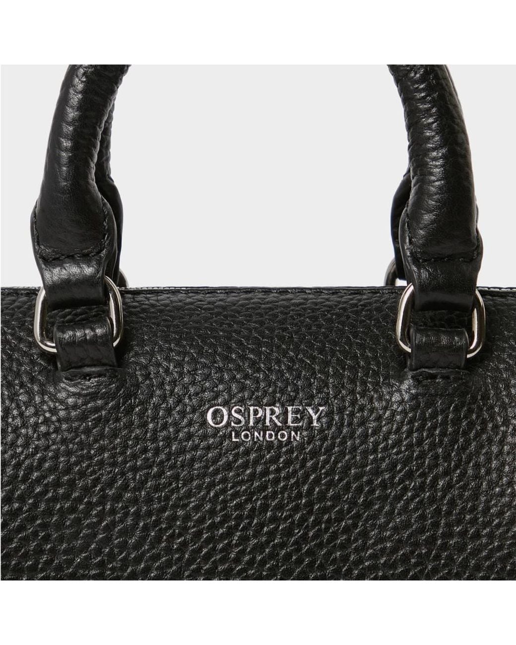 Osprey Black The Madison Mini Leather Barrel Bag