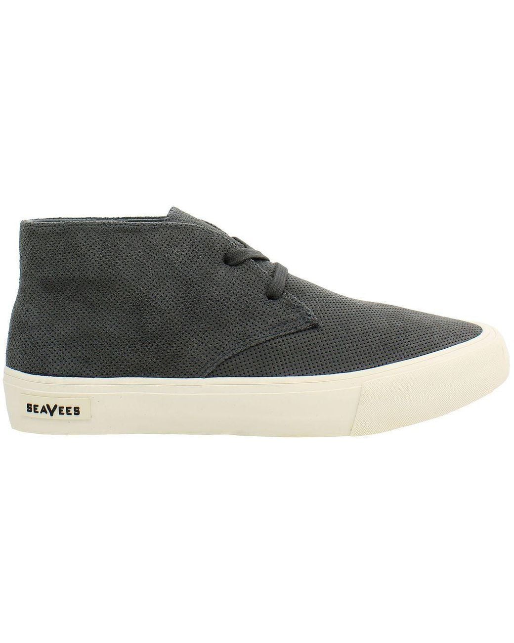 Seavees Gray Maslon Desert Lace-Up Suede Leather Boots for men