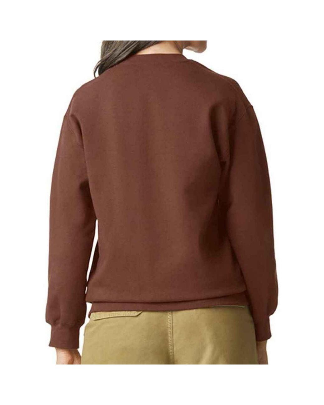 Gildan Brown Softstyle Fleece Midweight Sweatshirt for men