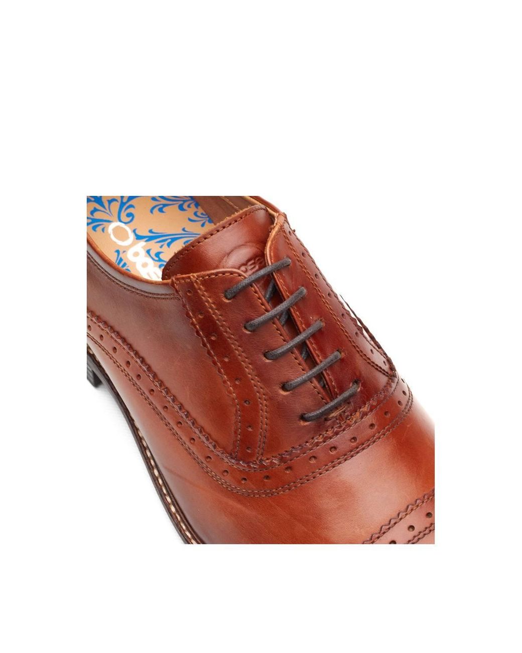 Base London Red Ascot Toe Cap Oxford Shoe for men