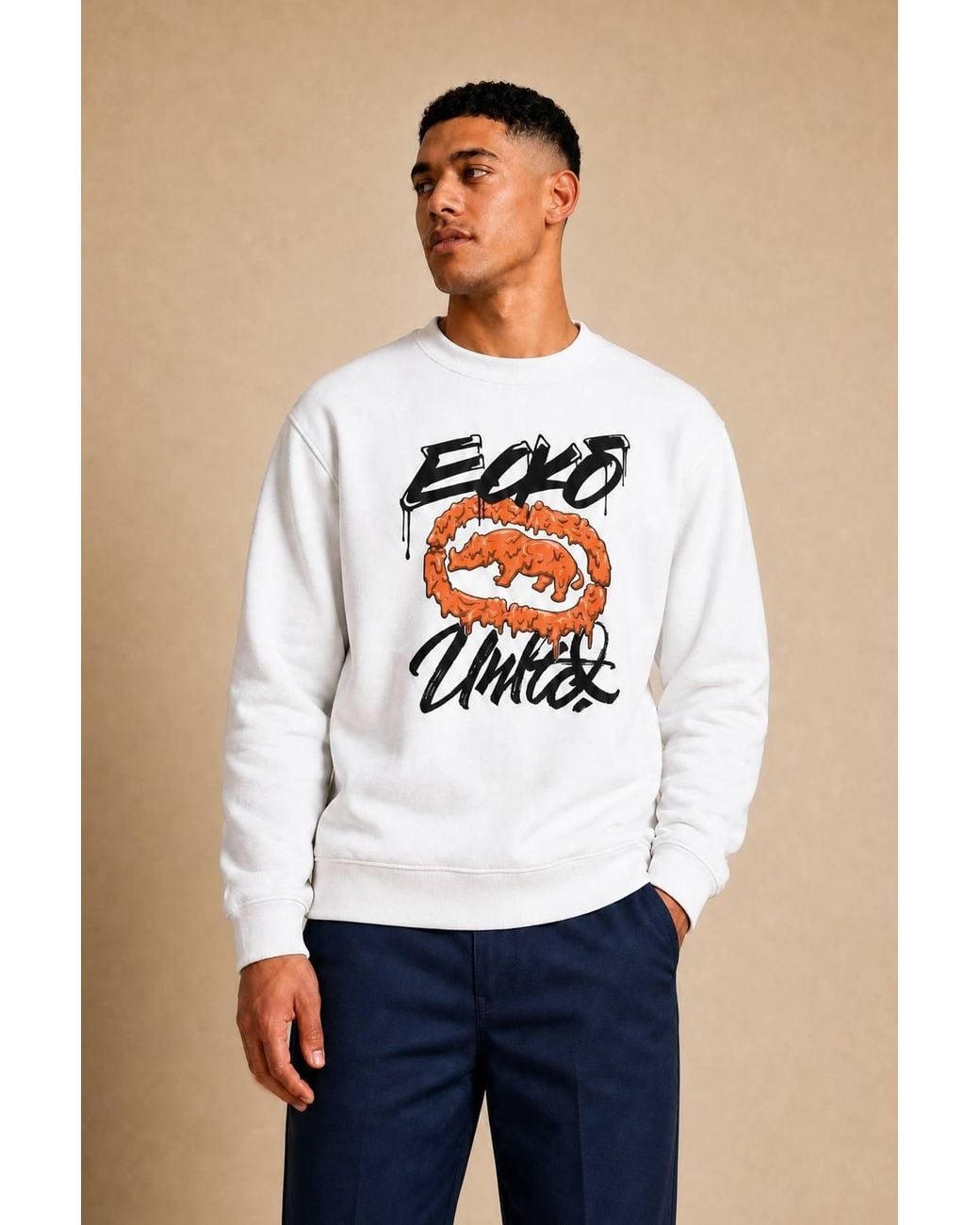 Ecko' Unltd Blue Drips Sweatshirt for men