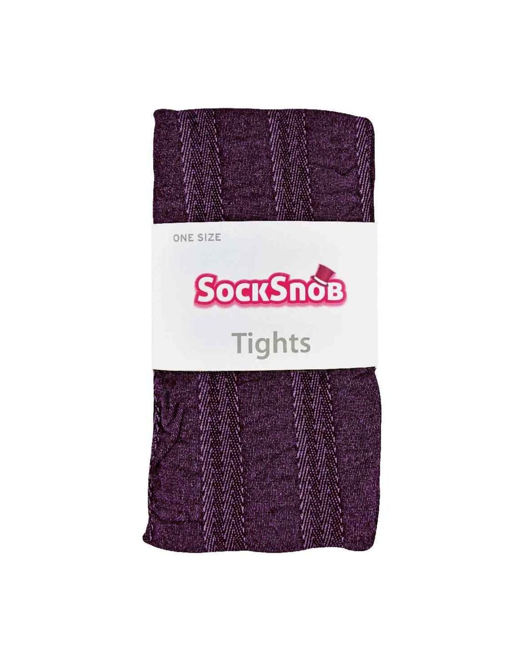 Sock Snob Purple 1 Pack Coloured 80 Denier Opaque Patterned Soft Tights