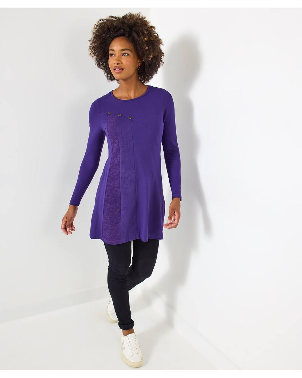 Joe Browns Purple Long Sleeve Textured Tunic