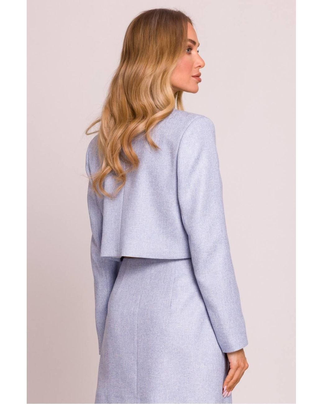 Love Lace White Everyday Collared Blazer With Buttons & Heart Motif