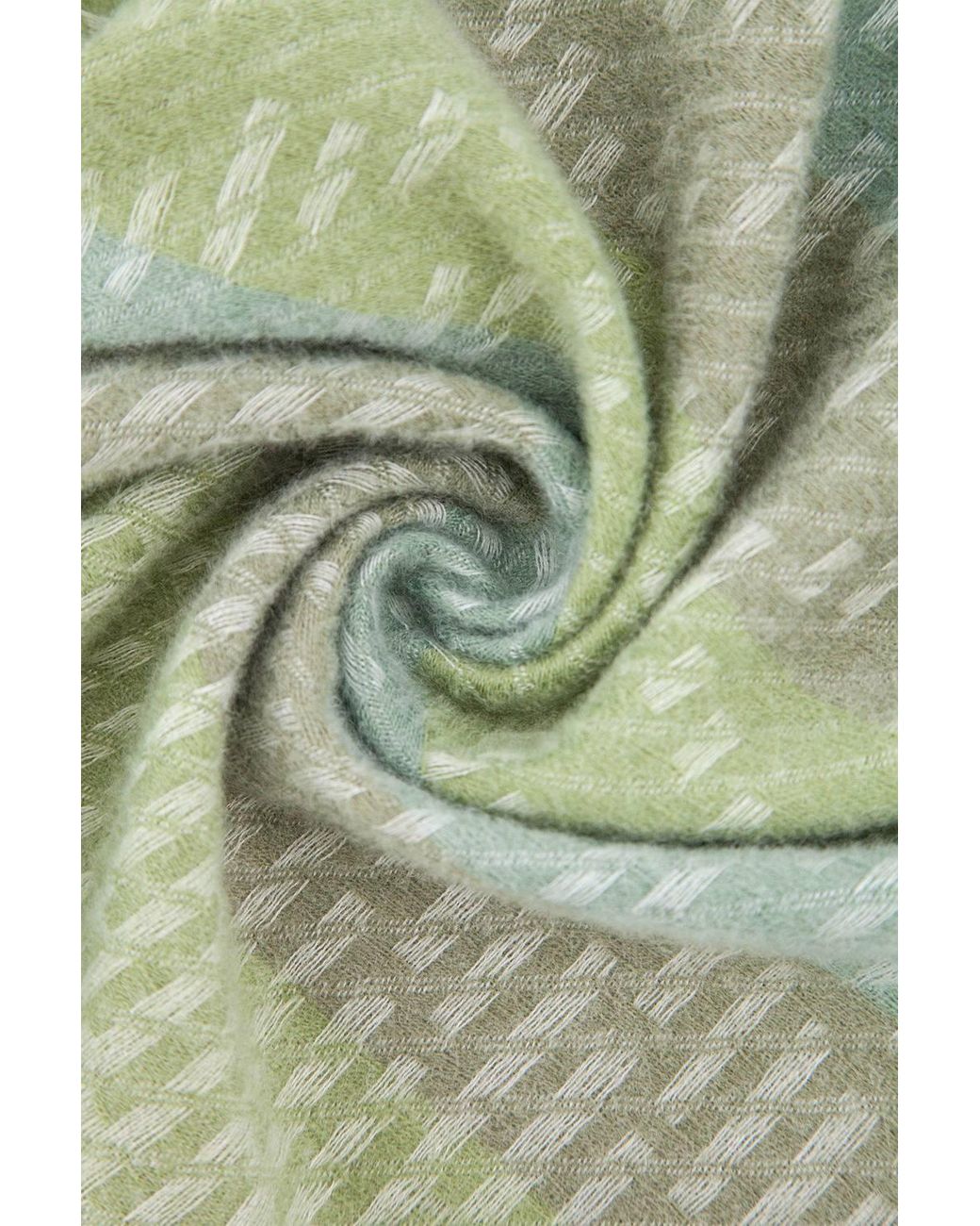SARTA Green Textured Stripe Winter Scarf