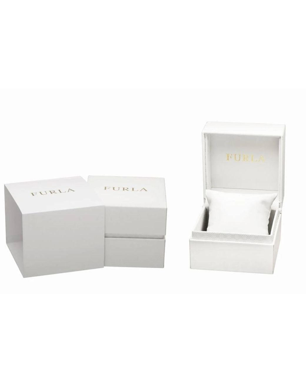 Furla Pink Shiny Dial Fuschia Leather Pin Watch
