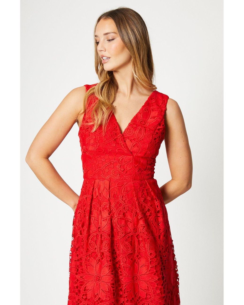 Coast red lace dress hotsell