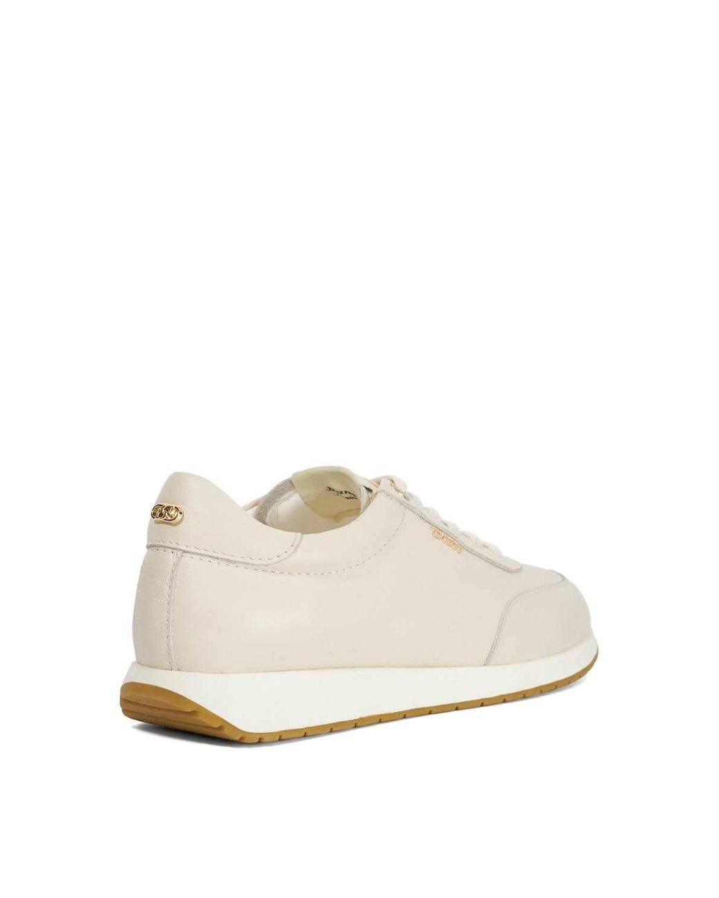 Dune White 'Ettah' Leather Trainers
