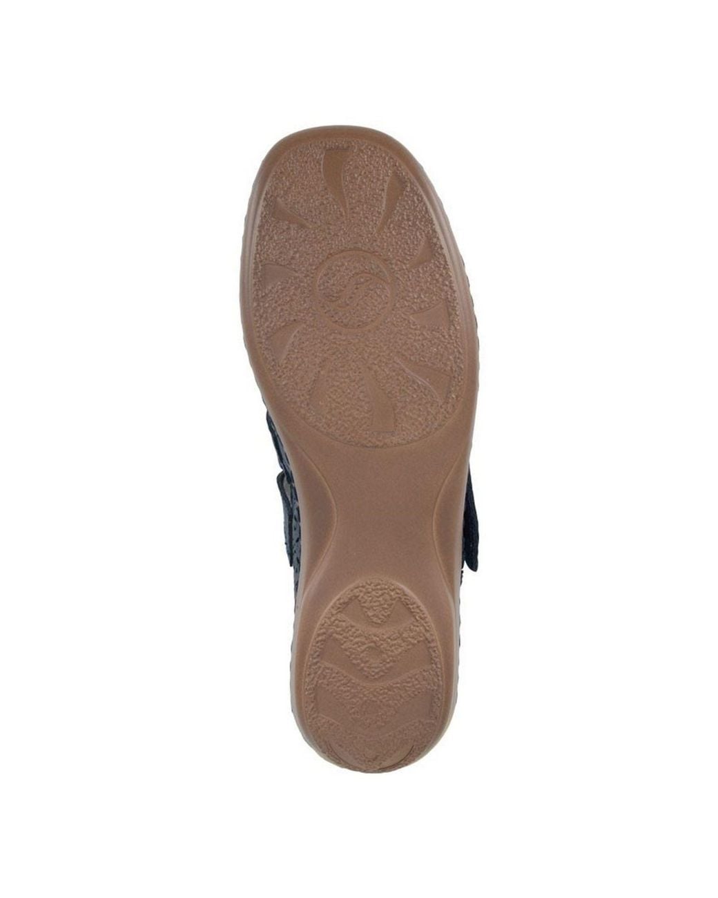 Boulevard Blue Perforated Leather Sandals