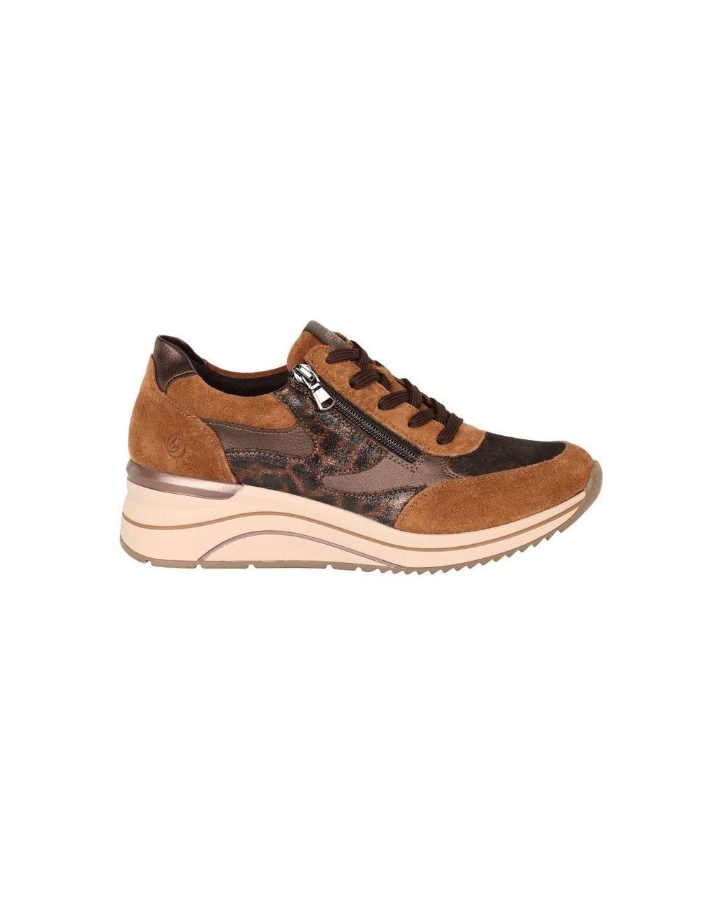 Remonte Brown 'Orkney' Wedge Trainers