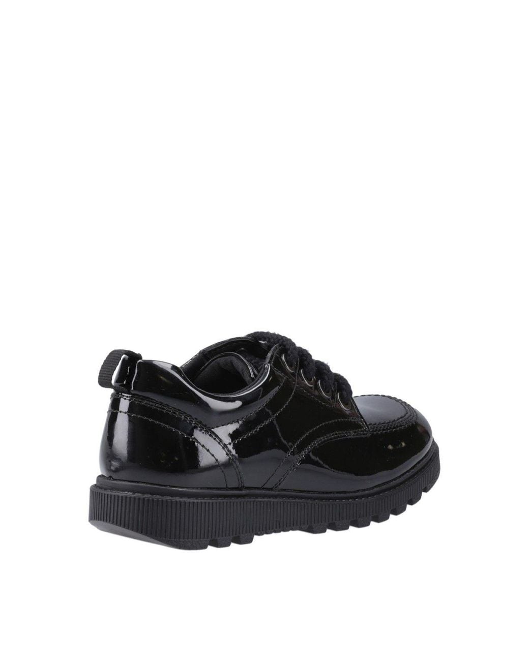 Hush Puppies Black Keeley Lace Up Patent Junior