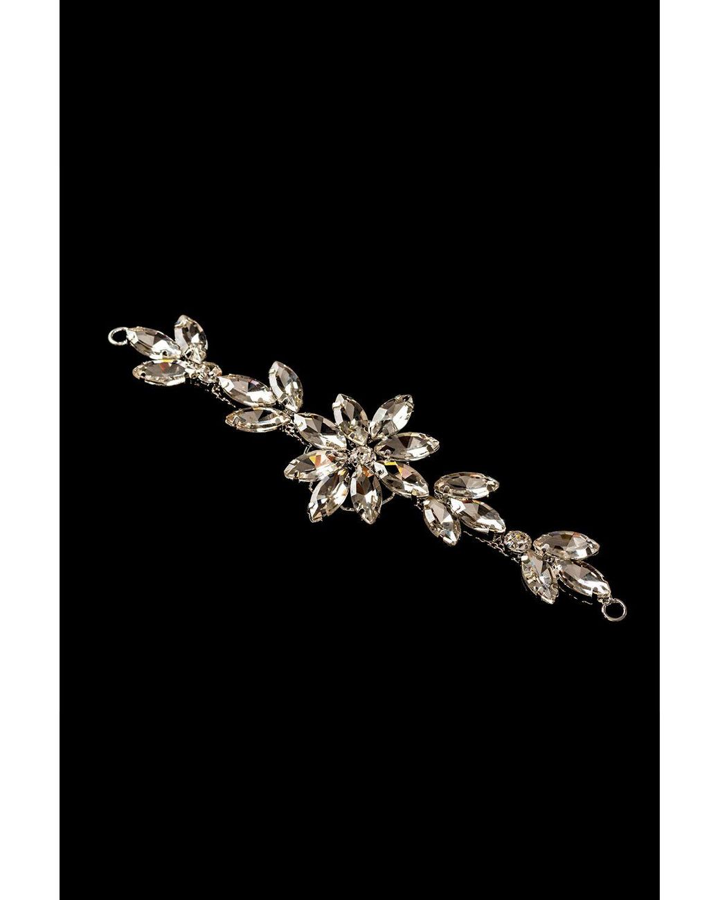 Neel Blue Multicolor Diamante Motif, Sew On Rhinestone Patch, 14 X 4Cm