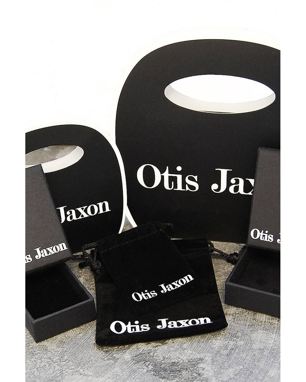 Otis Jaxon London Black Geometric Multi Gemstone Pyramid Necklace