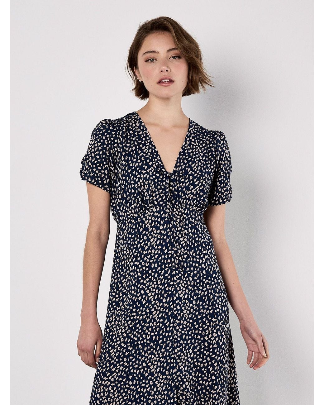 Apricot Blue Animal Print Midaxi Dress