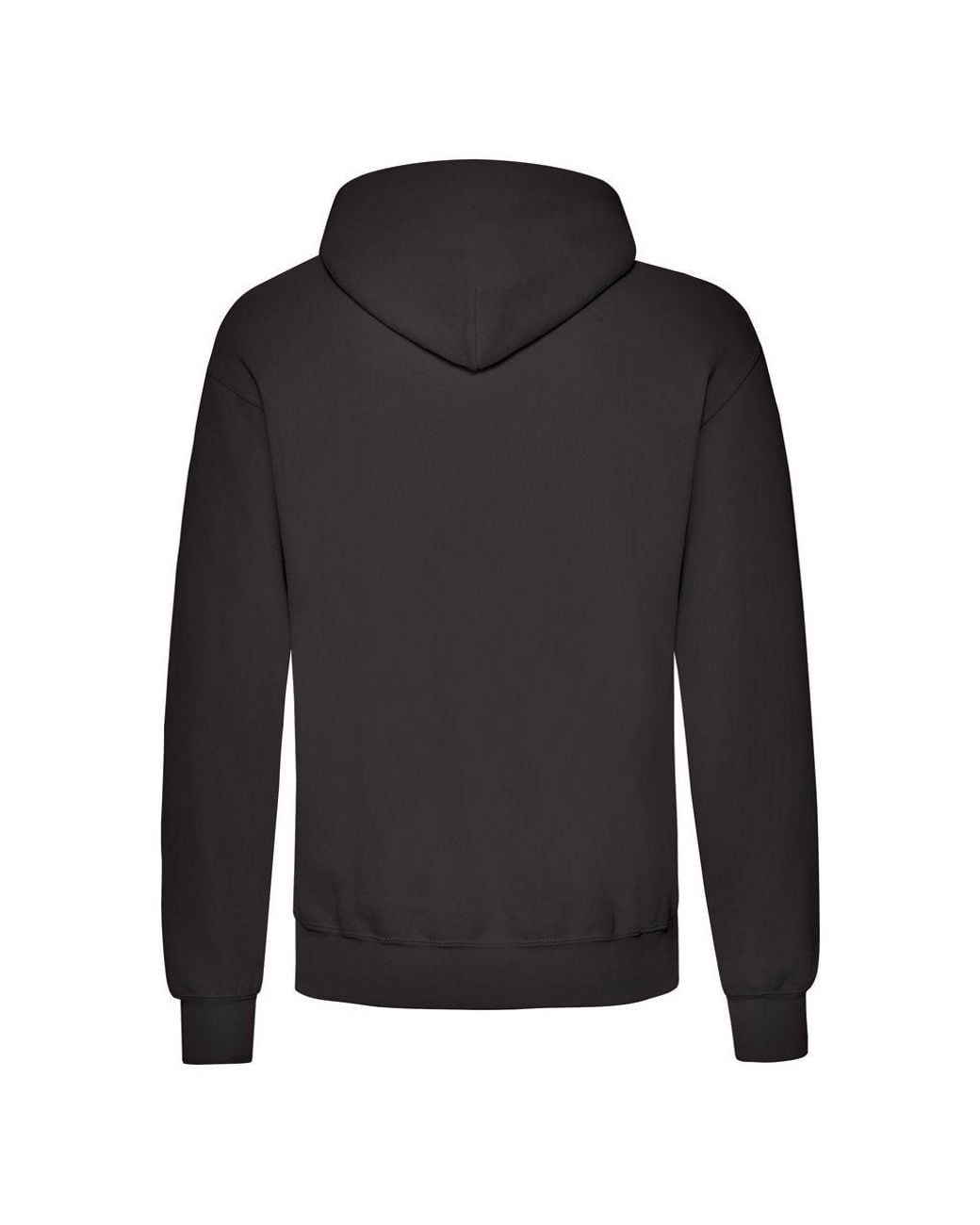 Fruit Of The Loom Black Classic Hooded Sweatshirt for men
