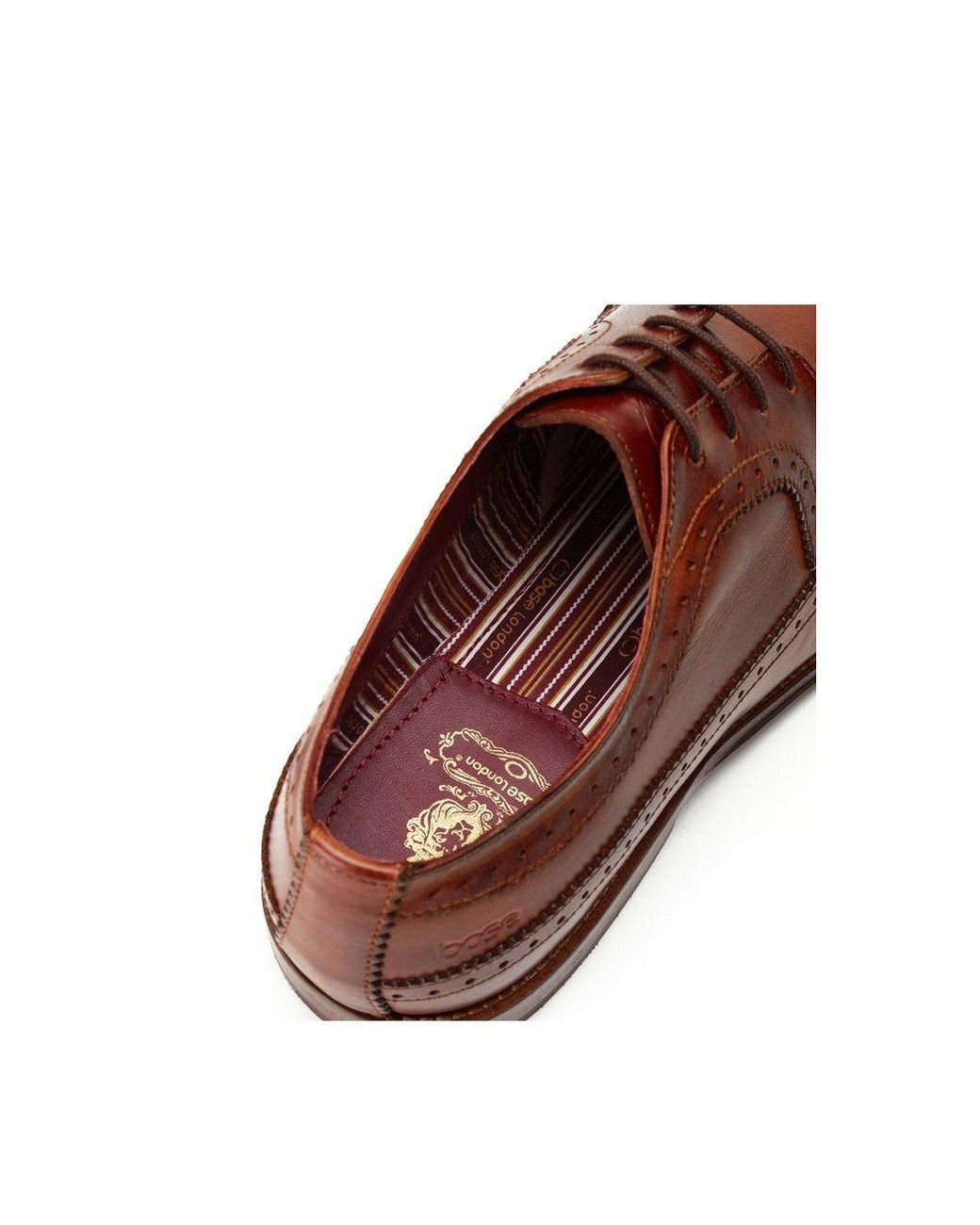 Base London Brown Havisham Plain Toe Derby Shoe for men