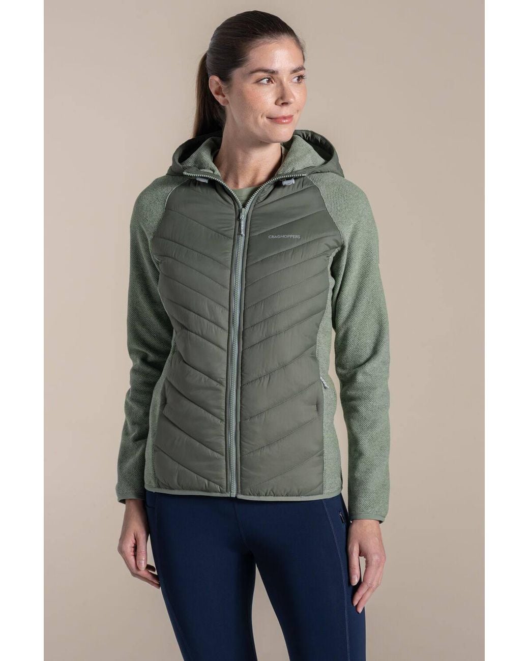Craghoppers Green Zayas Hooded Water-Repellent Jacket