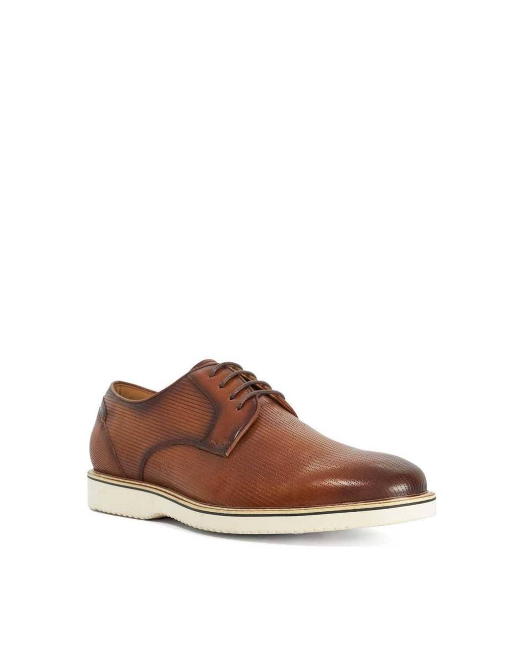 Dune Brown 'Brinny' Leather Casual Shoes for men